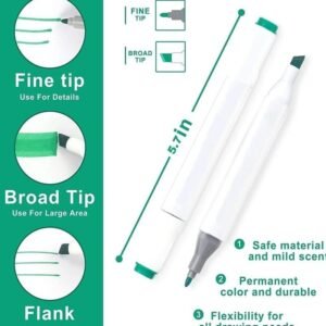 Alcohol Markers Dual Tip Broad and Fine & Brush Art Markers (30 Pc)