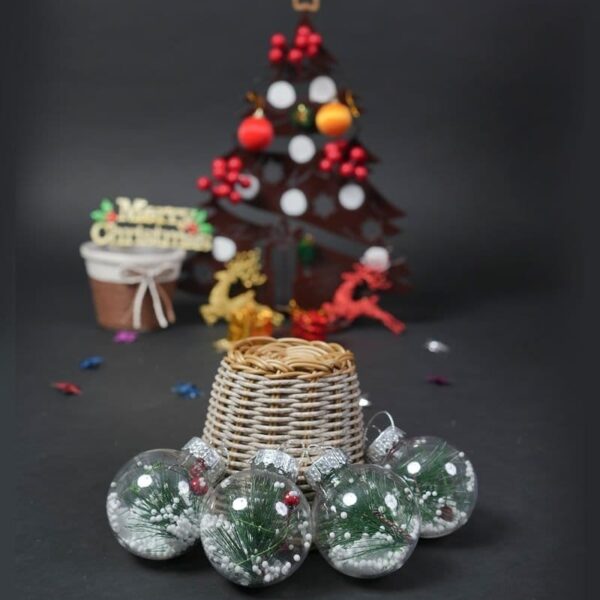 Christmas Tree Decorations Small Ball Round Hanging (4Pcs Set)