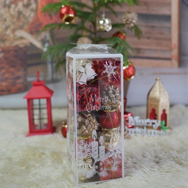 Christmas Ornaments Gift Pack – Mix Ornaments (Balls, Drum, Gifts & Pinecone) – 20 Pcs