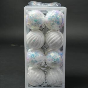 Christmas Big Balls White Ornaments Set