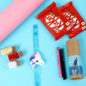 Kids Lighting Unicorn Rakhi with Seed Pencil Set