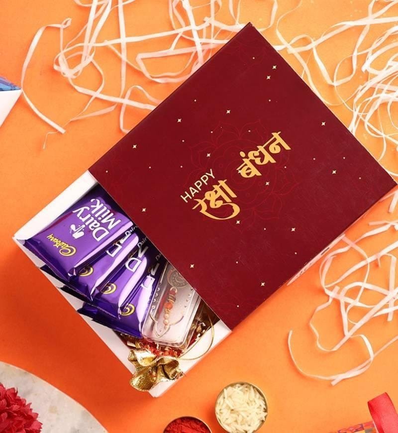 Magnificent Diamond Stone Bhaiya Rakhi - Image 2