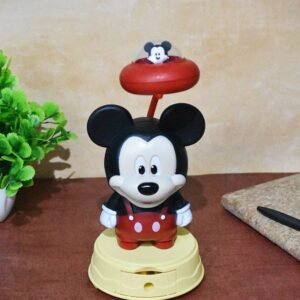 Mickey Led Light Table Night Lamp Red Color for Kids Bedroom USB Chargeable with Pencil Sharpener for Girls & Boys