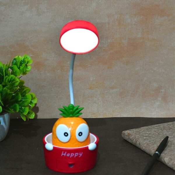 Bobblehead Pineapple Lamp with Sharpener Yellow-Red Color (1Pc)