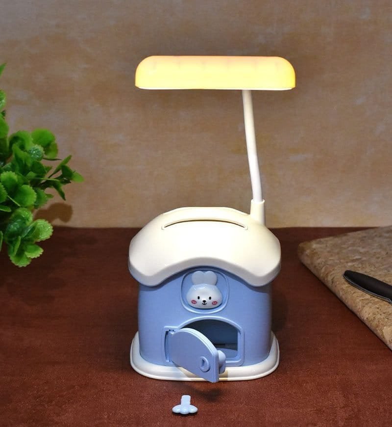 Cartoon House piggy bank table lamp for children USB charging night light 3 Gear Light - Image 2