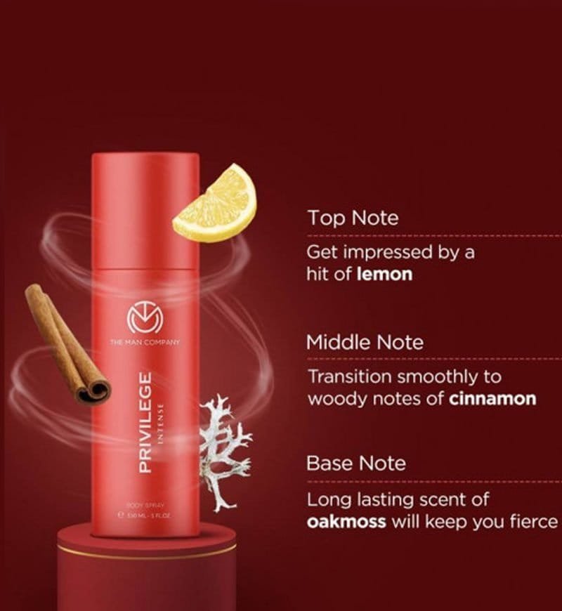 The Man Company Privilege Intense Deodorant Gift for Men | Premium Body Spray | Long-Lasting Fragrance | 175ml - Image 2