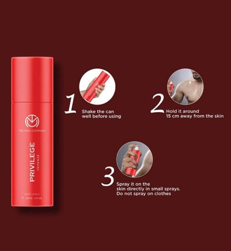 The Man Company Privilege Intense Deodorant Gift for Men | Premium Body Spray | Long-Lasting Fragrance | 175ml - Image 3