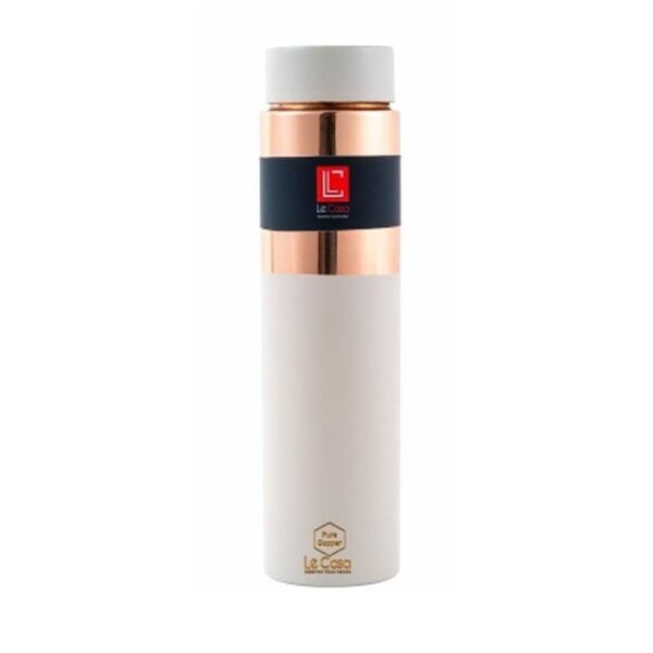 LeCasa Greek Grey Copper Water Bottle – 1000 ml