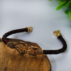 Mahakal trishul Damru Bracelet in Golden