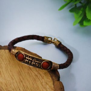 Mere Bhaiya Rudhraksh Golden Bracelet