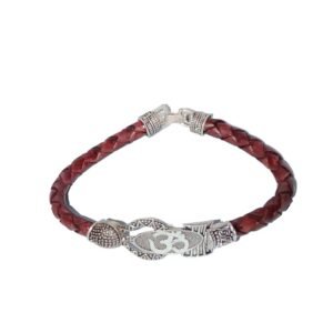 Om Trishul Damru Bracelet in Silver