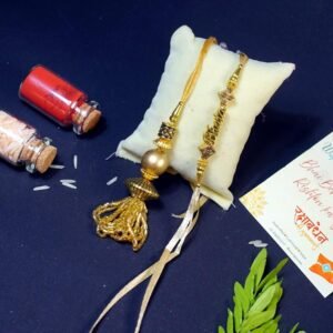 Golden Bhaiya Bhabhi Rakhi Set