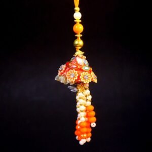 Red Lumba Rakhi for Bhabhi