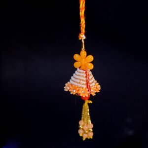 Orange Colour Lumba Rakhi for Bhabhi