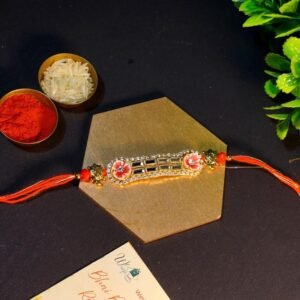 Multicolour Stone Thread Mauli Rakhi