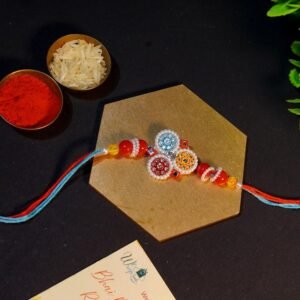 Multicolour Bead Thread Mauli Rakhi