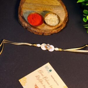Golden Stone Thread Mauli Rakhi