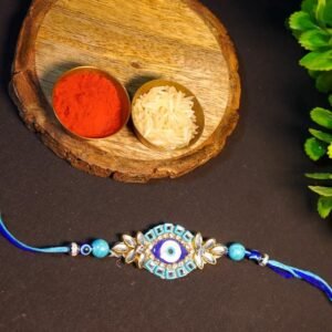 Evil Eye Blue Design Thread Rakhi