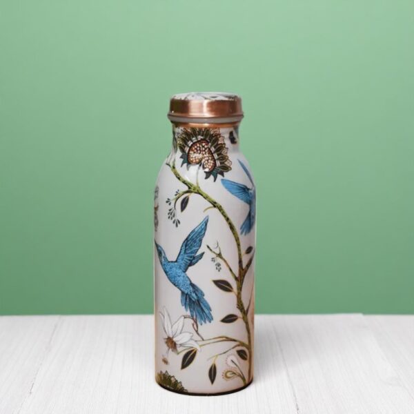 Bird Print Copper Water Bottle 500 ml