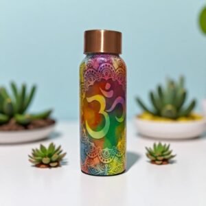 Copper Water Bottle | Om Printed | 500 ml