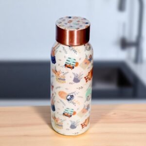 Cute Animal Meena Printed Copper Water Bottle - 500 ml