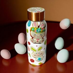 Easter Bunny & Egg Design Copper Bottle - 500 ml