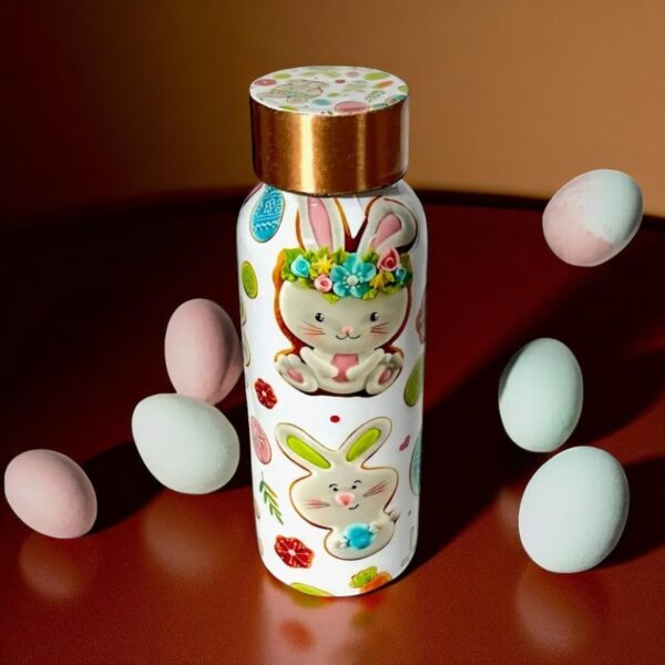 Easter Bunny Egg Design Copper Bottle