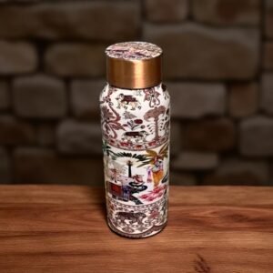 Handcrafted Kirshna Elephant Printed Meena 500 ml Bottle