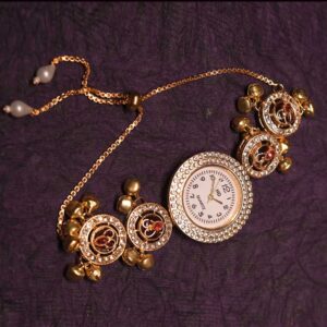 Royal Ghungroo Bracelet Watch for Women – Gold Tone Ethnic Designer Watch