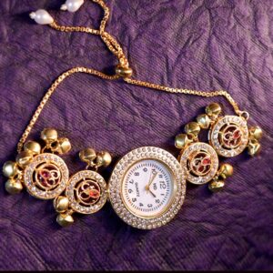 Royal Ghungroo Bracelet Watch for Women – Gold Tone Ethnic Designer Watch
