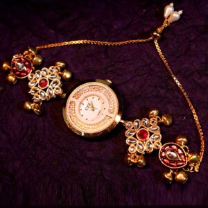 Royal Kundan Ghungroo Bracelet Watch for Women – Ethnic Designer Watch