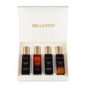 Bella Vita Men’s Perfume Gift Set – CEO, GOAT, Klub & Oud Perfume Combo | 4x20ml