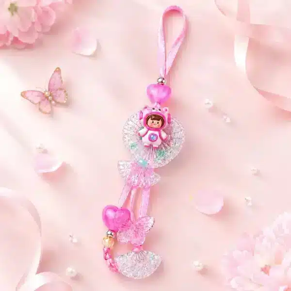 Pink Doll & Butterfly Kids Lumba Rakhi