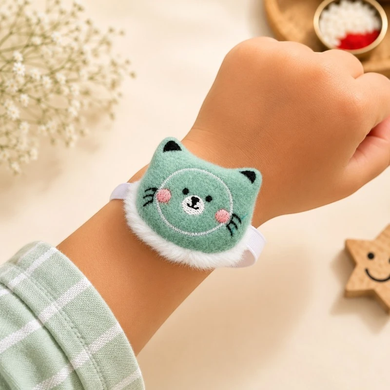 Mint Green Plush Cat Rakhi for Kids | Cartoon Rakhi 3 Mint Green Plush Cat Rakhi for Kids