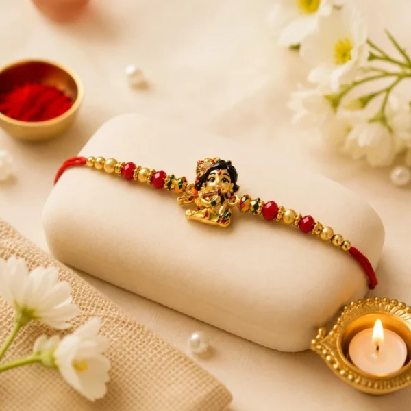 Bal Krishna Multicolor Beaded Rakhi for Brother