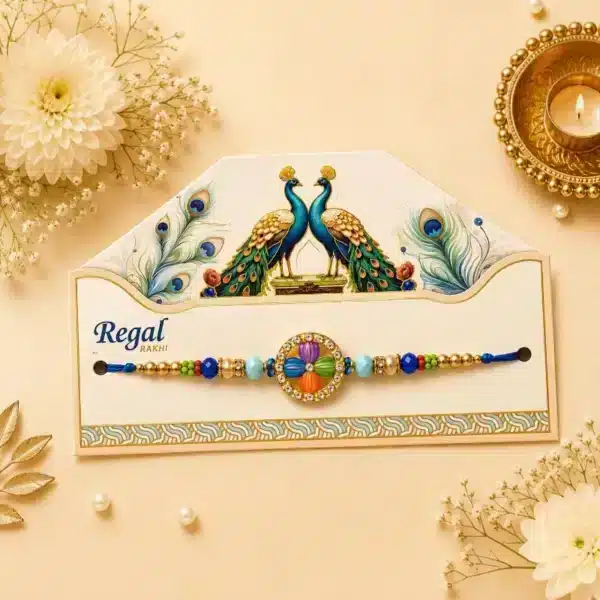 Multicolor Beaded Rakhi for Brother