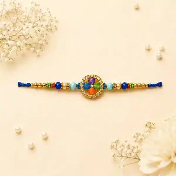 Multicolor Beaded Rakhi for Brother