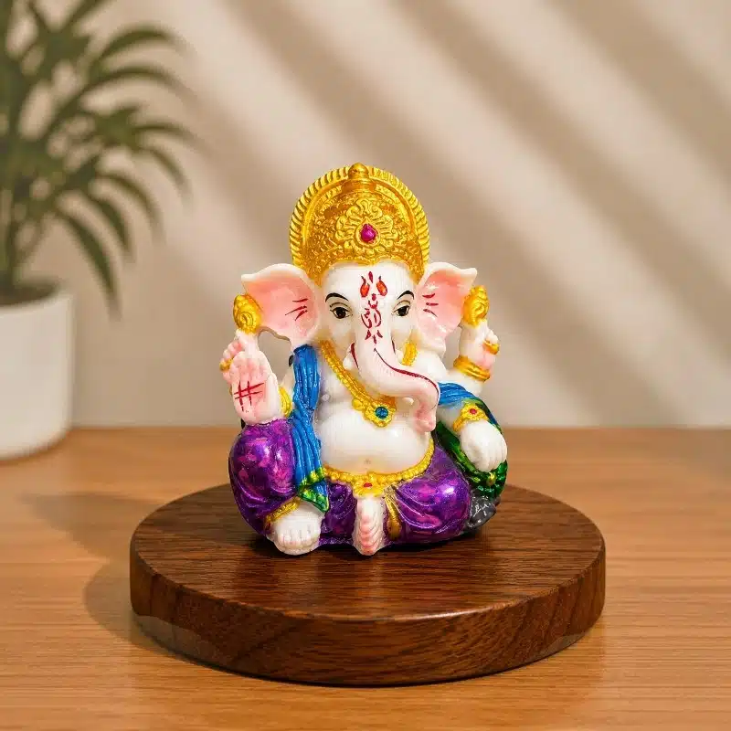 Small Ganesh Idol – Ganesha Statue for Car Dashboard & Home 1 Small Ganesh Idol
