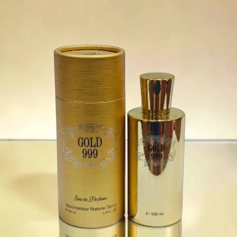 Gold 999 Eau de Parfum 100ml | Premium Perfume 1 Gold 999 Eau de Parfum 100ml with premium gold bottle and box