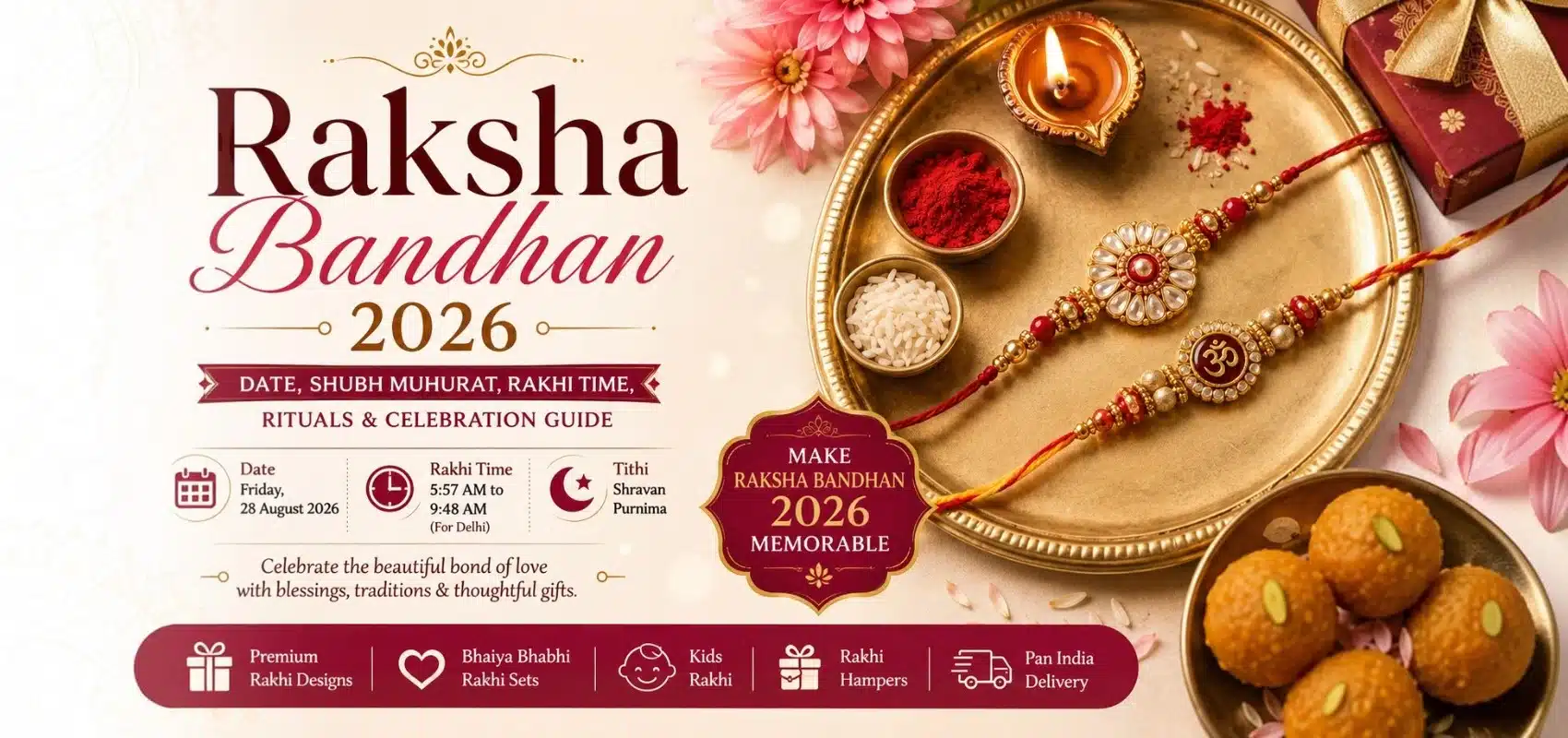 Read more about the article Raksha Bandhan 2026: Date, Shubh Muhurat, Rakhi Time, Rituals & Celebration Guide